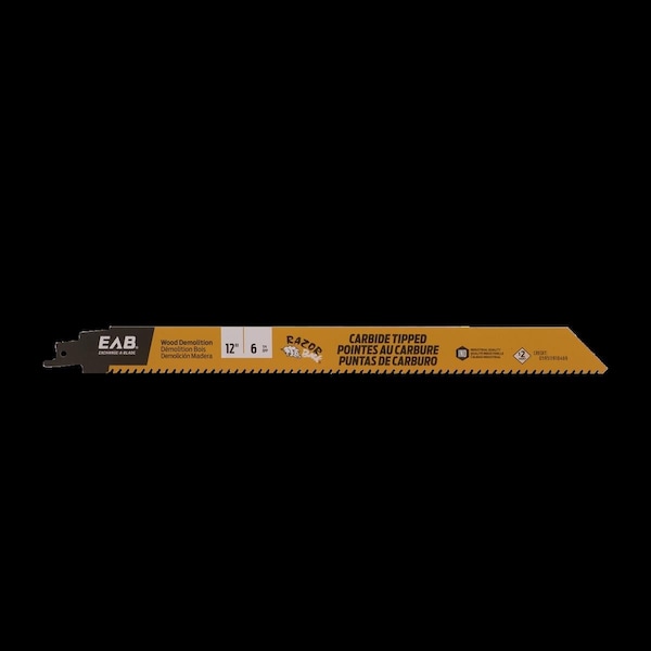 Razor Back 12 x 6 in. TPI Industrial Reciprocating Recyclable Exchangeable Blade 11711492 - main